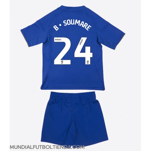 Camiseta Leicester City Boubakary Soumare #24 Primera Equipación Replica 2025-26 para niños mangas cortas (+ Pantalones cortos)